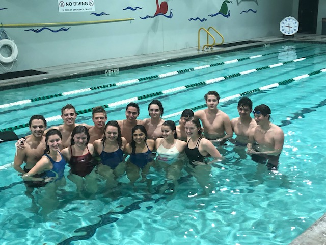 Heritage Swimmers practicing at Main Street Gym